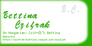 bettina czifrak business card